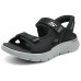 Skechers ON THE GO Strap Sandals Men's Black Gray Color Black Gray Color, 39.5