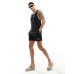Calvin Klein monogram nylon medium drawstring swim short in black Черный, M - 38