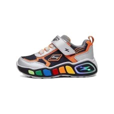 Baby Skechers Kids BOYS Anti-Slip Wear-Resistant Low-Top Toddler Shoes Silver Black Silver Black, 22