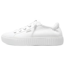 Skechers Royal Kiss Bob's Anti Slip Wear Resistant Low Top Skateboard Shoes Women's Pure White 36