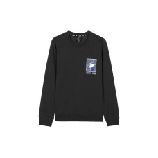 Skechers Crew Neck Fitted Long Sleeved Sweatshirt Unisex Carbon Black 0018 Carbon Black, XS