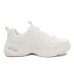 Skechers Height Increasing Low Top Chunky Sneakers Women's White Silver Белый, 38