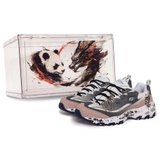 Skechers D'LITES 1.0 Angel Inn Lightweight Height Increasing Low-Top Chunky Sneakers Women's Gray Pink Серый, 36