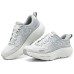 Skechers Arch Fit Durable Breathable Low-Top Casual Shoes Women's Silver White Silver White, 36