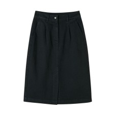 Skechers Yazhuan Series Denim Long Skirts Women's Carbon Black сажа, S