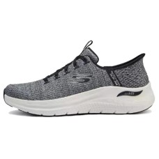Skechers Slip Ins Anti-Slip And Wear-Resistant Breathable Rebound Support Low-Top Running Shoes Men's White Black Черно-белый, 44