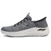 Skechers Slip Ins Anti-Slip And Wear-Resistant Breathable Rebound Support Low-Top Running Shoes Men's White Black Черно-белый, 44