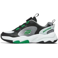 Skechers Boys Slip-Resistant Anti-Kick Low-Top Kids' Running Shoes Black White Teenagers Черно-белый, 27.5