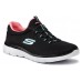 Skechers Summits Cushioned Anti-Slip Wear-Resistant Breathable Lightweight Low-Top Casual Shoes Women's Black Pink 39.5