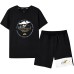 Skechers Kids Casual Sportswear Set (Carbon Black), 130