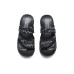 Skechers Slip-Resistant Abrasion-Resistant Slide Slippers Women's Black Черный, 36
