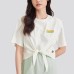 Skechers Drop Shoulder Sleeve T Shirt Women's Marshmallow White Белый, XL