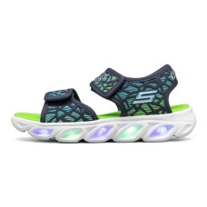 Skechers Hypno Anti Slip Wear Resistant Children's Sandals Blue Yellow Teenagers 32