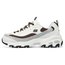 Skechers D'Lites 1.0 Shoes 'White Grey Brown' Women's black white brown, 39