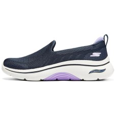 Skechers Cushioned Wear-Resistant Coverage Support Lightweight Low-Top Casual Shoes Women's Black White Purple BLACK WHITE PURPLE, 38