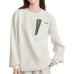 Skechers Sports Life Collection Sweatshirt Unisex Cream Beige White Cream Beige White, S