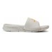 Skechers Slip-Resistant Slide Slippers Men's Light Gray Taupe/Orange, 39.5