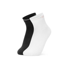 Skechers Kids Socks 2 Pack Kids' 2 Pack (White/Carbon Black/038C), L