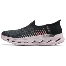 Skechers WOMEN'S GO WALK Anti-Slip Wear-Resistant Low-Top Casual Shoes Women's Black Pink BLACK/ROSE PINK, 36
