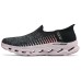 Skechers WOMEN'S GO WALK Anti-Slip Wear-Resistant Low-Top Casual Shoes Women's Black Pink BLACK/ROSE PINK, 36