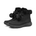 Skechers ON THE GO Warm And Wear-Resistant Short Snow Boots Women's Charcoal Black 37