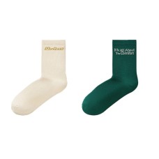 Skechers Sports Alliance Series Mid Calf Socks Unisex 2 Pack 2 Pack (Potato Green+Rainforest Green), S