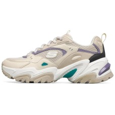 Skechers Stamina V2 Cushioning Breathable Low-Top Chunky Sneakers Women's Natural Purple 35