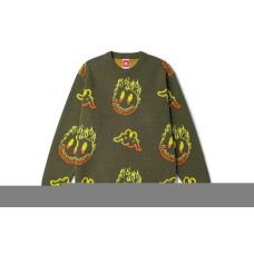 Loose Fit Sweater Unisex Pea Army Green Pea Green Army - 3711, S