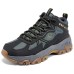 Skechers OUTDOOR MENS Anti-Slip And Wear-Resistant Breathable Mid-Top Casual Shoes Men's Black Gray Yellow Charcoal/Yellow, 42