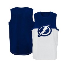 Big Boys and Girls White, Blue Tampa Bay Lightning Revitalize Tank Top Бело-синий, S