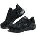 Skechers Cushioning Abrasion Resistant Breathable Low Top Running Shoes Men's Black Черный, 40