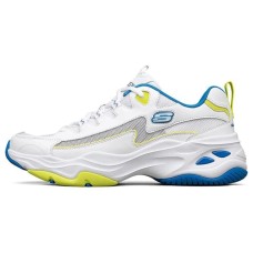 Skechers D'LITES 4.0 Cushioning Anti-Slip Wear-Resistant Breathability Low-Top Casual Shoes Men's White Yellow Blue 39.5