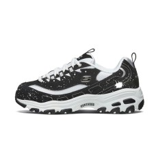 Skechers D'LITES 2.0 Baby's Breath Anti-Slip Wear-Resistant Low-Top Chunky Sneakers Women's Black White Черно-белый, 35