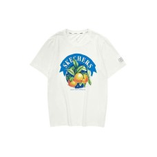 Skechers Diamond Series T Shirt Unisex Cream Ecru Cream Beige/00NA, XS