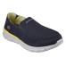 Skechers Del Retto Malvern Cushioning Anti-Slip Wear-Resistant Breathability Low-Top Casual Shoes Men's Blue Loose Fit 40
