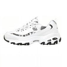 Skechers Cushioning Wear-Resistant Low-Top Chunky Sneakers Women's White Черно-белый, 38