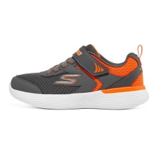 Skechers Go Run 400 V2 Slip Resistant Cushioning Abrasion Resistant Low Top Kids' Running Shoes Gray Orange Teenagers 31