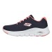Skechers Arch Fit Cushioned Anti-Slip Wear-Resistant Breathable Lightweight Low-Top Casual Shoes Women's Blue Pink 40