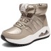 Skechers Warm Slip-Resistant Short Snow Boots Women's Gold Золотистый, 36