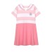 Skechers Kids Dresses Pink and white thick stripes/02TU, 130