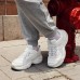 Skechers Slip Resistant Cushioning Abrasion Resistant Breathable Kids Lifestyle Shoes White Gray Teenagers 27.5