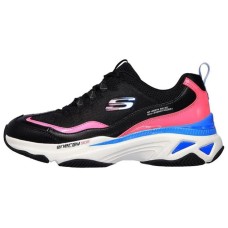 Skechers Energy Racer Low Top Running Shoes Pink/Black/Blue Women's 37