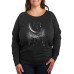 Trendy Plus Size Lunar Butterfly Graphic Pullover Серый, 4X
