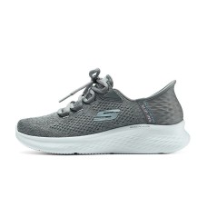 Skechers Slip Ins Slip-Ins Technology Cushioned Wear-Resistant Breathable Low-Top Casual Shoes Women's Gray gray/multicolor, 37.5