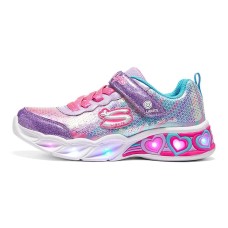 Skechers Sweetheart Lights Anti Slip Wear Resistant Kids Lifestyle Shoes Purple Glow Teenagers 36