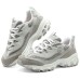 Skechers DLITES WOMEN Cushioning Low-Top Chunky Sneakers Women's Gray Pink Gray Pink, 36.5