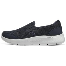 Skechers Go Walk Fle Cushioning Anti-Slip And Wear-Resistant Low-Top Casual Shoes Men's Navy 39.5
