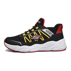 Skechers Wear-Resistant Slip-Resistant Kids Lifestyle Shoes Black Red Teenagers Красно-черный, 29