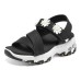 Skechers D'LITES Series Anti Slip Wear Resistant Children's Sandals Black White Kids' 28.5