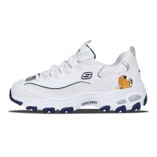 Skechers D'LITES 1.0 Head Kitten Slip-Resistant Low-Top Chunky Sneakers Women's White Белый, 35